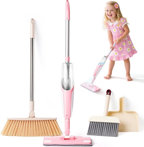 Kids cleaning toy set - cleaning, set,pink