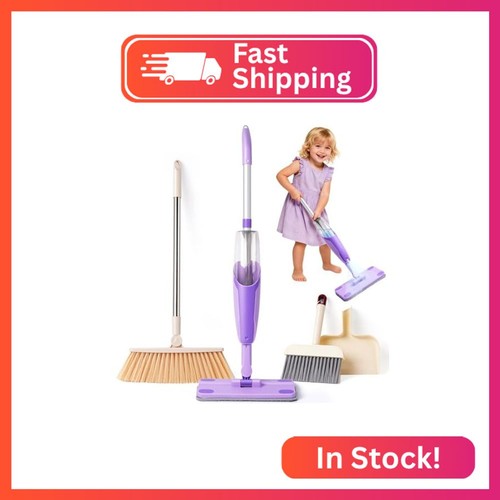 Kids cleaning toy set - toy, set,purple
