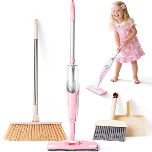 Kids pink cleaning - toy, set