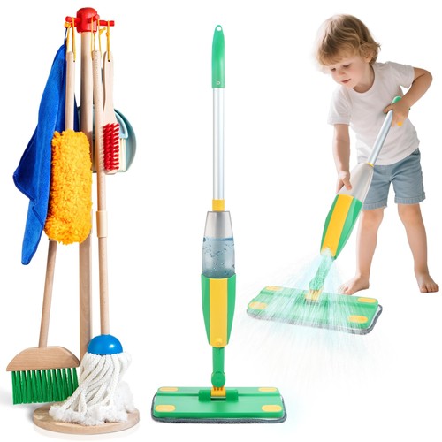 Wooden kids cleaning - cleaning, with