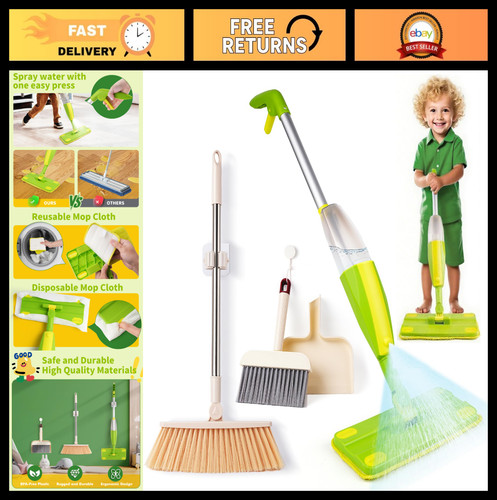 Kids spray mop broom set - &,